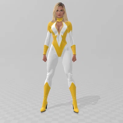 Mô hình 3D nữ siêu anh hùng Poderosa (Super Heroina)