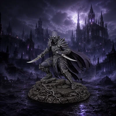 Bloodbound Realms – Dark Elf – Sát Thủ (Mô Hình STL In 3D Dark Fantasy)
