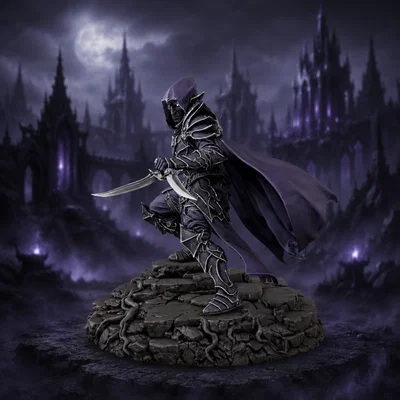 Bloodbound Realms – Dark Elf – Sát Thủ (Mô Hình STL In 3D Dark Fantasy)
