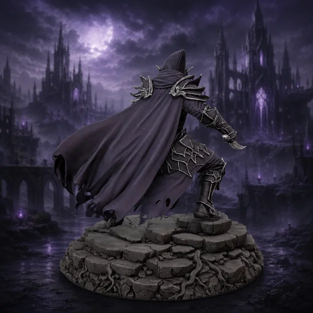 Bloodbound Realms – Dark Elf – Sát Thủ (Mô Hình STL In 3D Dark Fantasy) - Image 3
