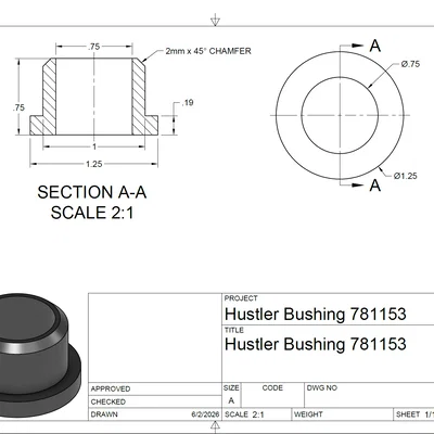 Bạc đạn tay lái máy cắt cỏ Hustler (Phụ tùng 781153)
