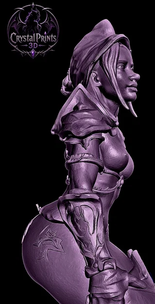 Tượng Bán Thân Pháp Sư Fantasy STL | Mô Hình Phù Thủy Trên Đế Decor | Bản In 3D Trưng Bày - Image 1