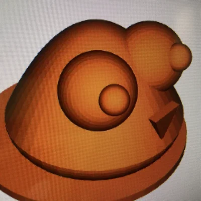 Mô hình 3D Pou buồn bã trang trí bàn làm việc đáng yêu