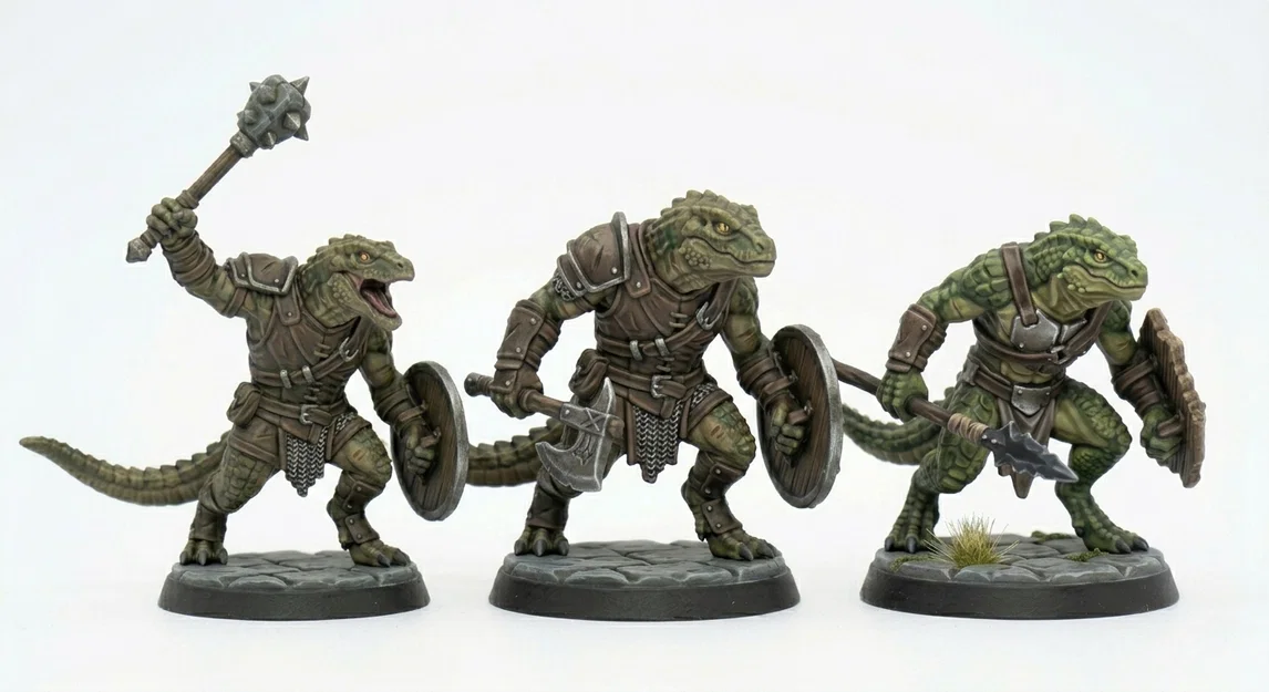 Mô hình D&D: Bộ Lizardfolk - Image 1