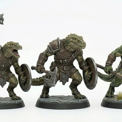 Mô hình D&D: Bộ Lizardfolk