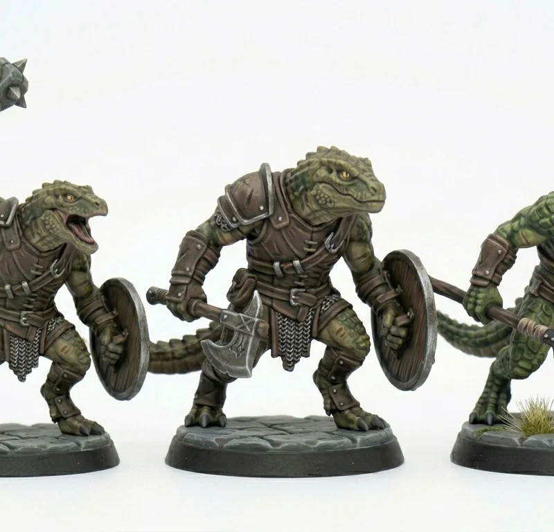 Mô hình D&D: Bộ Lizardfolk