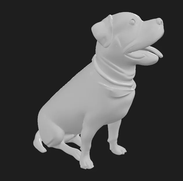 Mô hình 3D chú chó Pitbull dễ thương để in trang trí hoặc làm móc khóa - Image 1