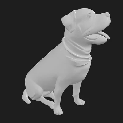 Mô hình 3D chú chó Pitbull dễ thương để in trang trí hoặc làm móc khóa