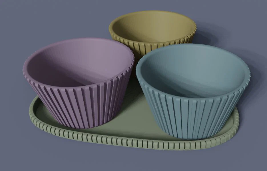 Bộ bát đựng thảo mộc trang trí xinh xắn - File in 3D chất lượng cao - Image 2
