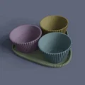 Bộ bát đựng thảo mộc trang trí xinh xắn - File in 3D chất lượng cao - Thumbnail 3