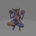 Mô hình Bust Chúa tể Quỷ Succubus 4 tay STL | Chiến binh Dark Fantasy chi tiết cao - Thumbnail 2