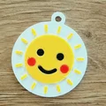 Móc khóa mặt trời Sunny với các chi tiết gương mặt lắp ráp - Thumbnail 1