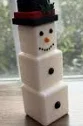 Mô hình người tuyết khối vuông 3D dễ thương - Blocky Snowman - Image 1