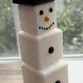 Mô hình người tuyết khối vuông 3D dễ thương - Blocky Snowman