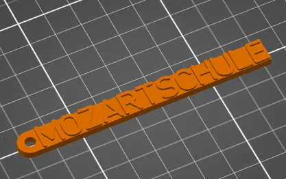Móc khóa in 3D tên trường Mozartschule - Món quà nhỏ ý nghĩa - Image 1