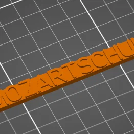 Móc khóa in 3D tên trường Mozartschule - Món quà nhỏ ý nghĩa