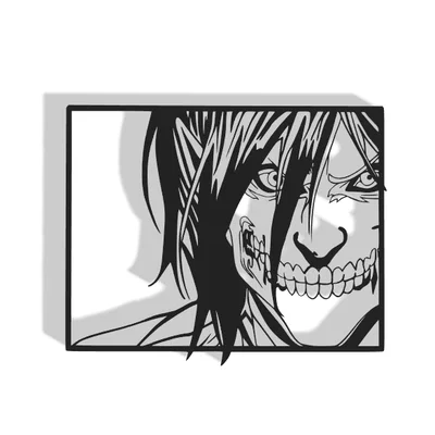 Mô hình trang trí tường Eren Yeager Titan - Attack on Titan 3D