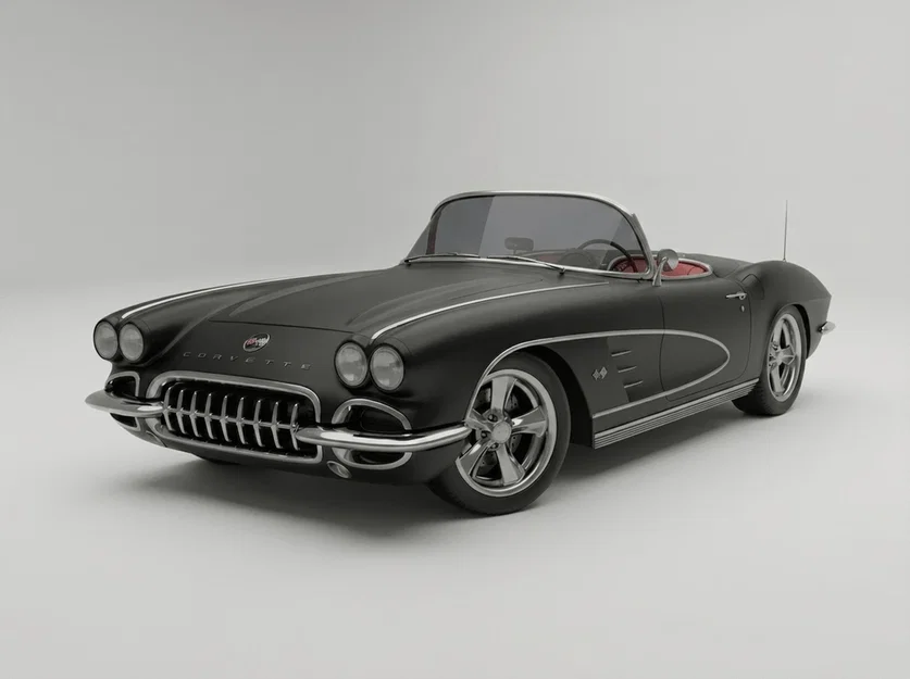 Mô hình in 3D xe Chevrolet Corvette C1 Convertible 1962 huyền thoại - Image 1