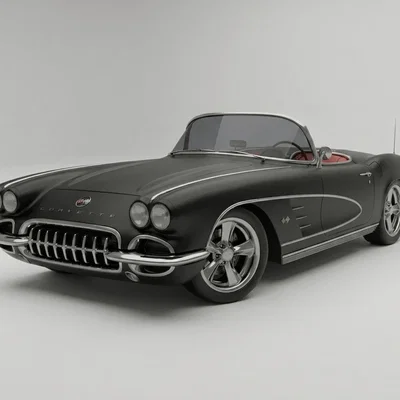 Mô hình in 3D xe Chevrolet Corvette C1 Convertible 1962 huyền thoại