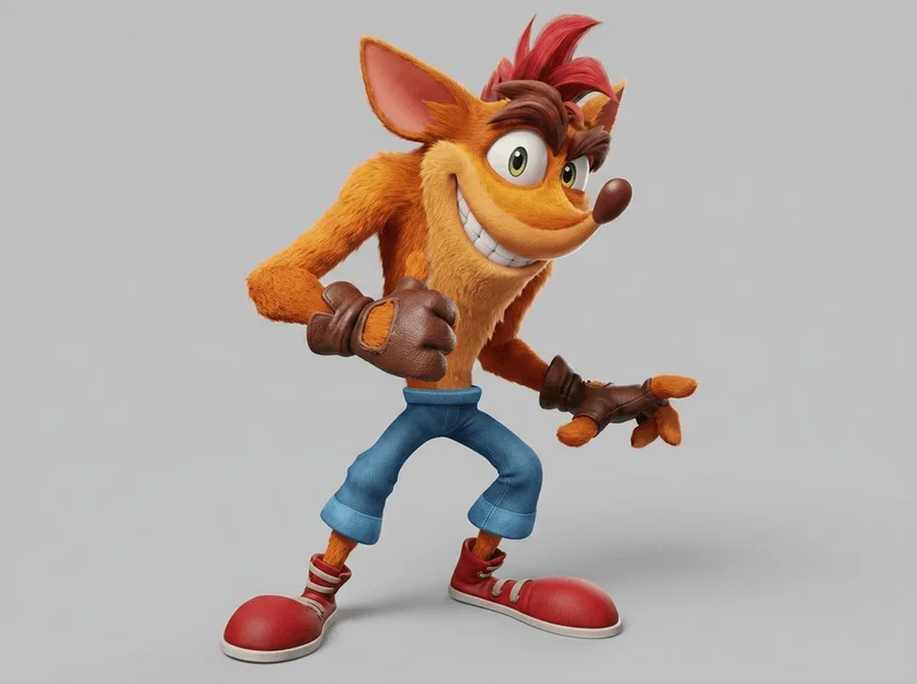 Mô hình 3D Crash Bandicoot (1996) huyền thoại cho người đam mê in ấn - Image 1