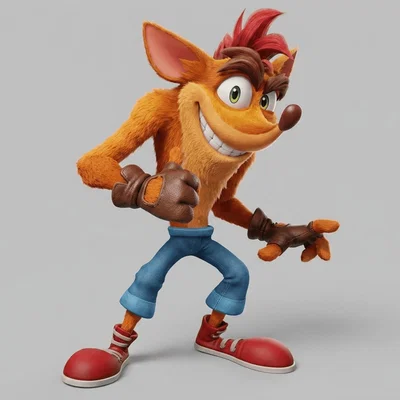 Mô hình 3D Crash Bandicoot (1996) huyền thoại cho người đam mê in ấn