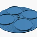 Khay Xoay Đựng Đồ Uống Lazy-Susan — 4 Ngăn, Tích Hợp Bi Thép Rời - Thumbnail 1