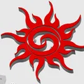 Mẫu trang trí treo tường Sunburst (Mặt Trời) in 3D nghệ thuật - Thumbnail 1