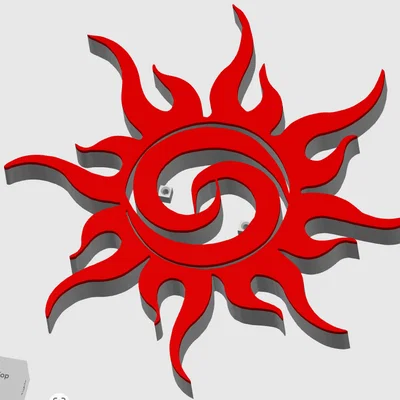Mẫu trang trí treo tường Sunburst (Mặt Trời) in 3D nghệ thuật