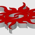 Mẫu trang trí treo tường Sunburst (Mặt Trời) in 3D nghệ thuật - Thumbnail 2