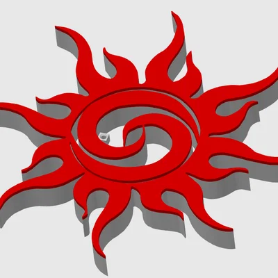 Mẫu trang trí treo tường Sunburst (Mặt Trời) in 3D nghệ thuật