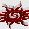 Mẫu trang trí treo tường Sunburst (Mặt Trời) in 3D nghệ thuật - Thumbnail 4