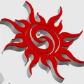 Mẫu trang trí treo tường Sunburst (Mặt Trời) in 3D nghệ thuật - Thumbnail 5