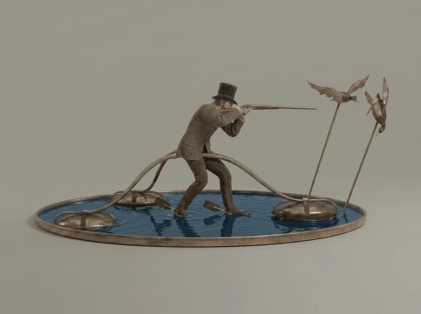 Mô hình 3D nghệ thuật thời Victoria: Aquatic Velocipede Hunting Device - Image 1