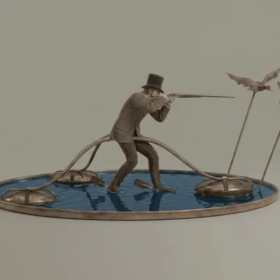 Mô hình 3D nghệ thuật thời Victoria: Aquatic Velocipede Hunting Device