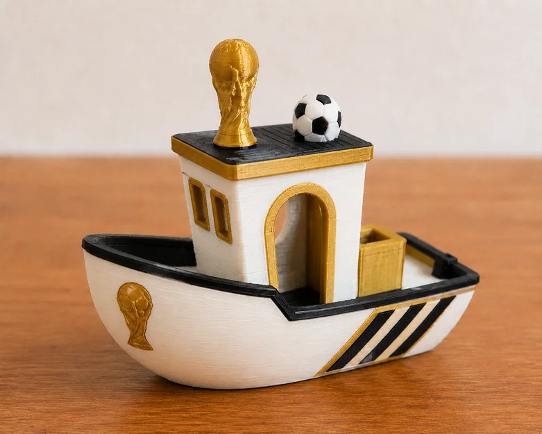 Mô hình tàu Benchy chủ đề World Cup độc đáo cho máy in 3D - Image 1