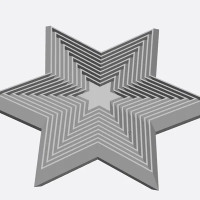 Mô hình Fidget Ngôi Sao 6 Cánh Xếp Lớp (STL 3D Print)