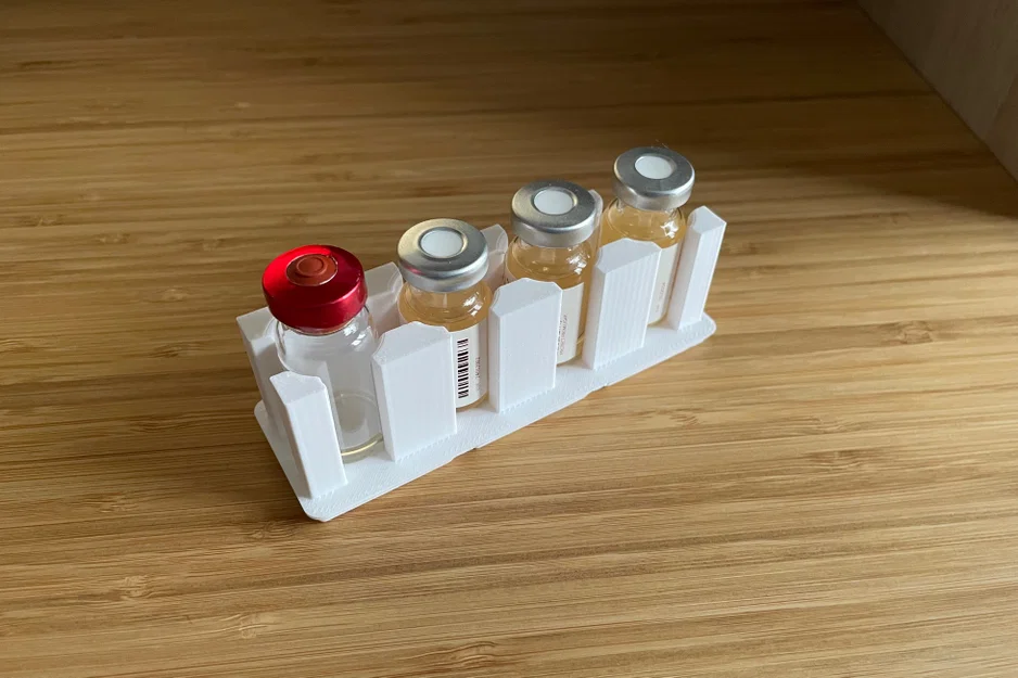 Giá đỡ lọ thuốc Insulin/Estrogen chuẩn Gridfinity 1x3 - Image 1