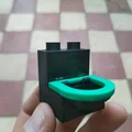 Bồn cầu Lego Duplo có nắp đóng mở (Lắp ráp 2 phần) - Thumbnail 4
