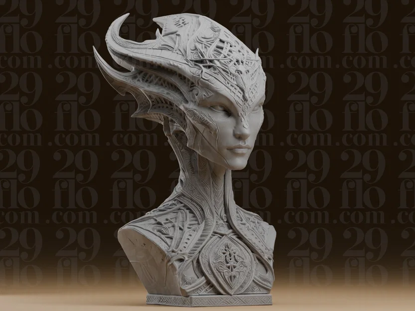 Tượng Bán Thân Nữ Hoàng Alien Cơ Khí - #283_1 - Image 1