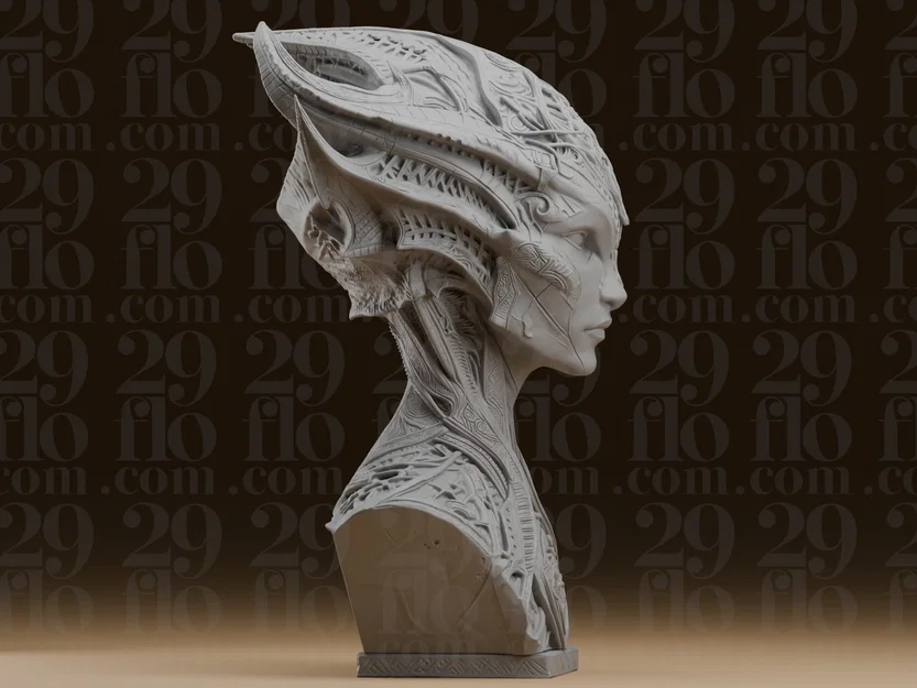 Tượng Bán Thân Nữ Hoàng Alien Cơ Khí - #283_1 - Image 3