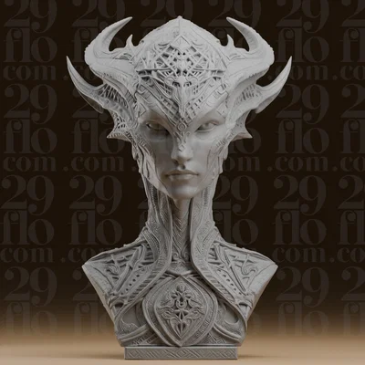 Tượng Bán Thân Nữ Hoàng Alien Cơ Khí - #283_1