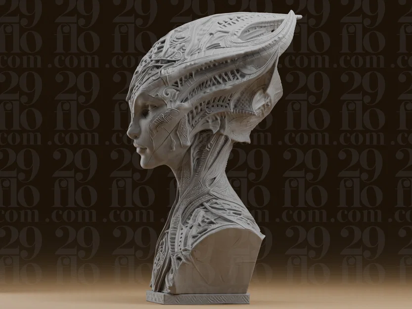 Tượng Bán Thân Nữ Hoàng Alien Cơ Khí - #283_1 - Image 5