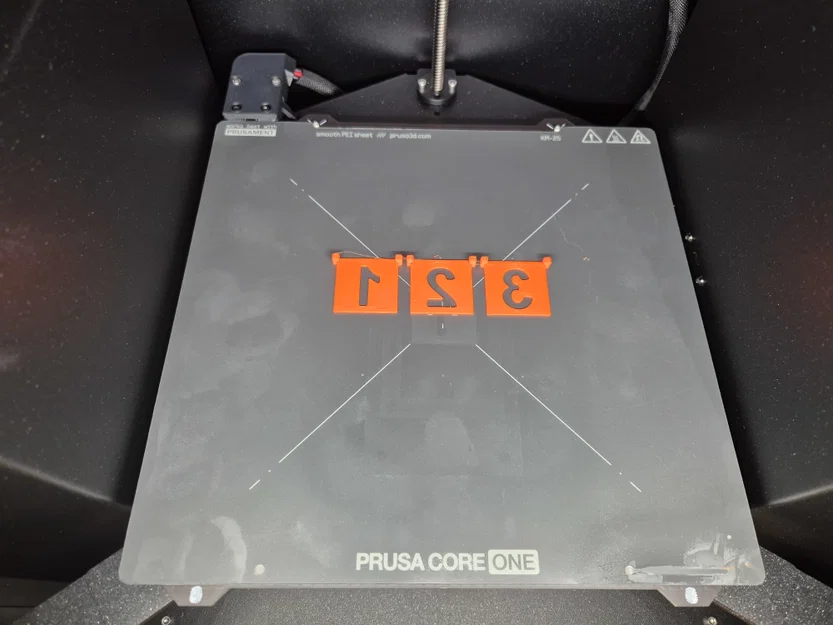 Bảng tên đánh số cho máy in 3D Prusa Core One tiện dụng - Image 2
