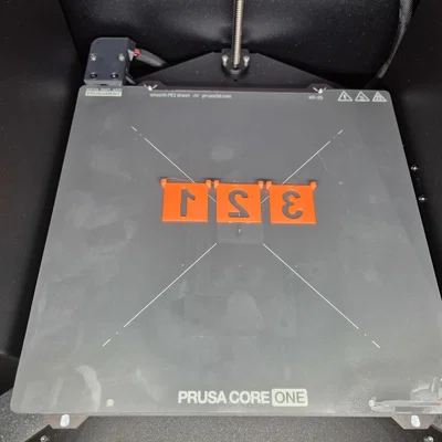 Bảng tên đánh số cho máy in 3D Prusa Core One tiện dụng