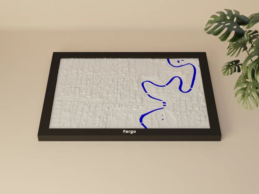 Mô hình thu nhỏ địa hình 3D - Fargo, Hoa Kỳ - Image 1