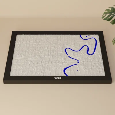 Mô hình thu nhỏ địa hình 3D - Fargo, Hoa Kỳ