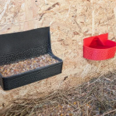 Hệ thống máng ăn và nước uống tự động gắn tường cho gà