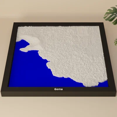 Goma, Cộng hòa Dân chủ Congo - Mô hình địa hình 3D thu nhỏ