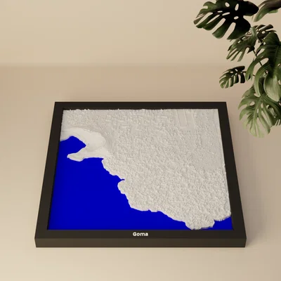 Goma, Cộng hòa Dân chủ Congo - Mô hình địa hình 3D thu nhỏ