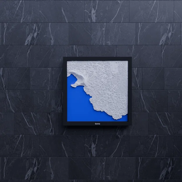 Goma, Cộng hòa Dân chủ Congo - Mô hình địa hình 3D thu nhỏ - Image 8